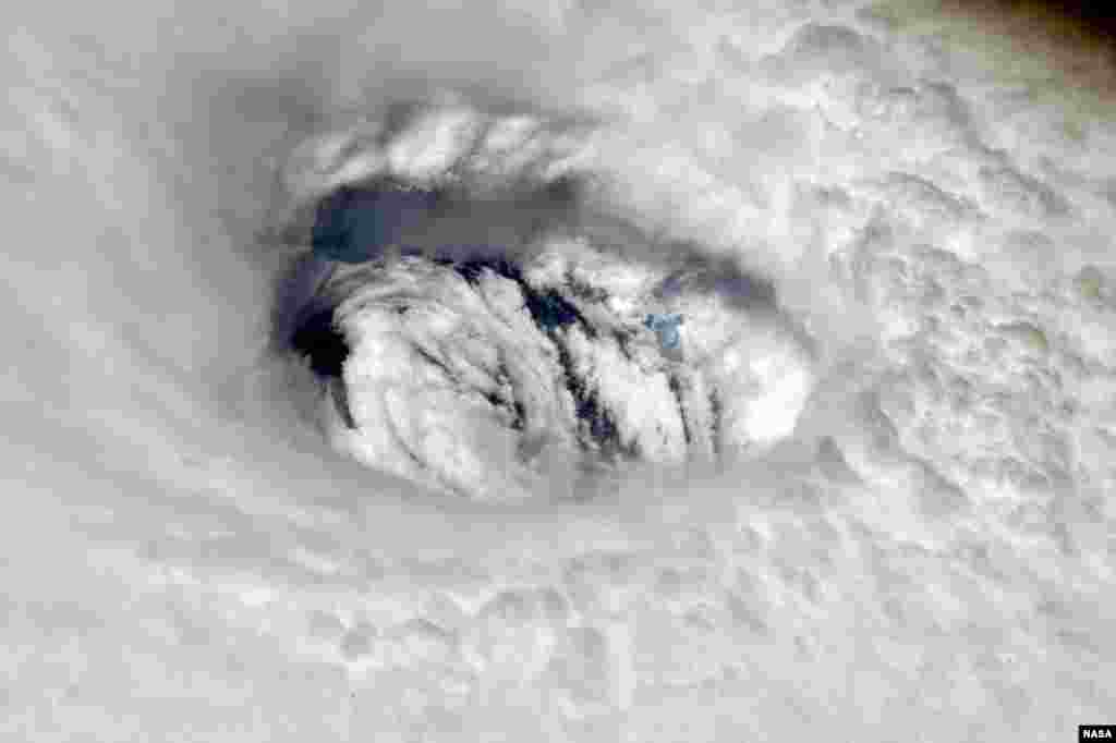 Astronaut Nick Hague, aboard the International Space Station, posted this photograph of Hurricane Dorian to Twitter, Sept. 2, 2019. He added, "You can feel the power of the storm when you stare into its eye from above. Stay safe everyone!"