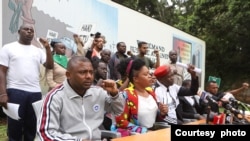 FILE - Aslam Longton (bottom right) and Jamil Longton (bottom left) are seen at Kenya Human Rights Commission in Nairobi, Feb. 2, 2025. (Credit: Kenya Human Rights Commission)