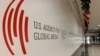 Logótipo da Agência dos EUA para os Media Globais na Voz da América, em Washington, D.C., 22 de novembro de 2019. (VOA)