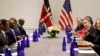 El secretario de Estado de Estados Unidos, Antony Blinken, se reúne con el presidente de Kenia, William Ruto, en las Naciones Unidas en la ciudad de Nueva York, Estados Unidos, el 21 de septiembre de 2023.