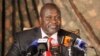 South Sudan rebel leader Riek Machar addresses journalists during a news conference in Nairobi, Kenya, July 8, 2015. 