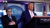 El presidente Donald Trump informa al país sobre la pandemia del coronavirus en el país, en la conferencia diaria de la Casa Blanca sobre el tema. Miércoles, 1 de abril de 2020.