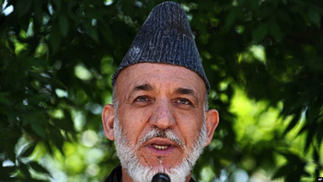 Afghan President Hamid Karzai speaking Kabul, May 2, 2011