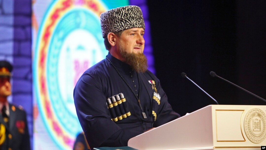 Chechen regional leader Ramzan Kadyrov speaks at his inauguration ceremony in Chechnya's provincial capital Grozny, Russia, Wednesday, Oct. 5, 2016.