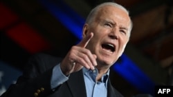El presidente estadounidense, Joe Biden, habla durante un evento de campaña en Atlanta, Georgia, el 9 de marzo de 2024.