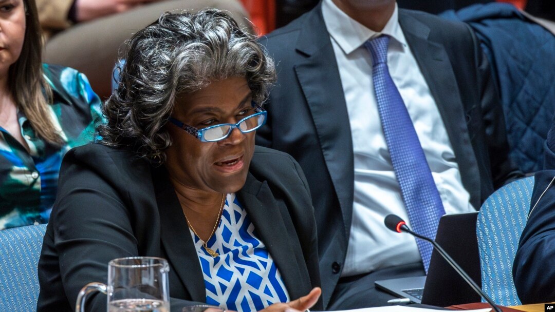 ARCHIVO - La embajadora de EEUU, Linda Thomas-Greenfield, toma la palabra en una reunión del Consejo de Seguridad de Naciones Unidas sobre medidas para mantener la paz mundial y reglas sobre el control de armamento nuclear, el 18 de marzo de 2024, en la sede de la ONU. 