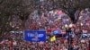 Supporters of U.S. President Donald Trump gather near the Washington Monument by the White House ahead of his rally and speech to contest the certification by the U.S. Congress of the results of the 2020 U.S. presidential election in Washington.