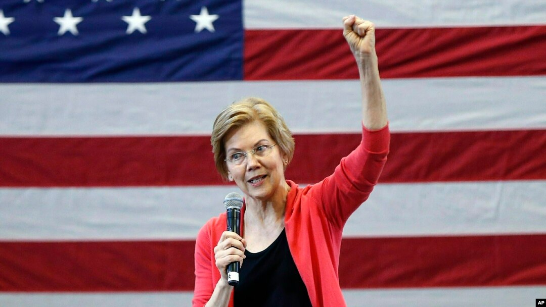 FILE - Sen. Elizabeth Warren, D-Mass., speaks during an organizing event at Manchester Community College in Manchester, N.H. Warren is expected to formally launch her presidential bid on Saturday with a populist call to fight economic inequality, Jan. 12, 2019.
