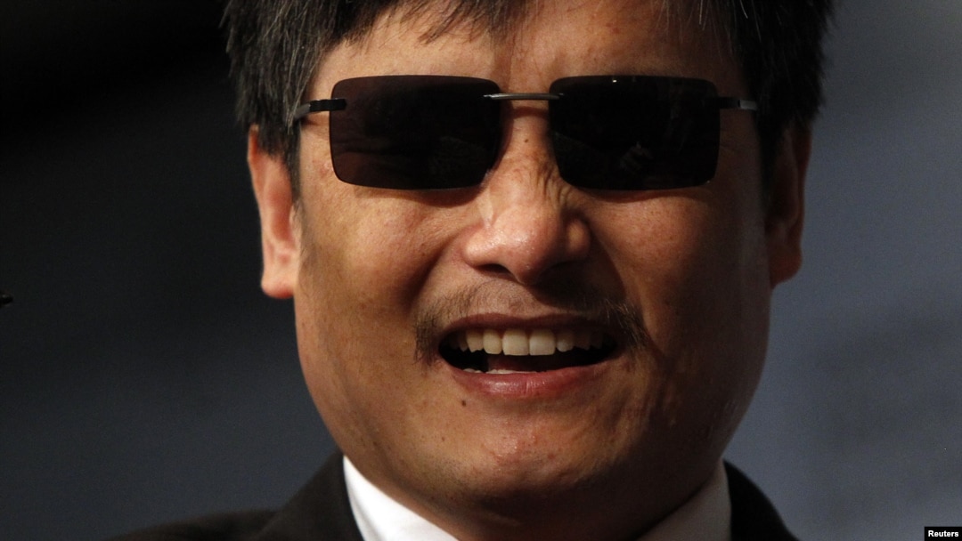 Activist and advocate Chen Guangcheng smiles at the Council on Foreign Relations in New York, May 31, 2012.