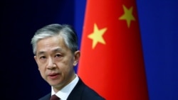 Chinese Foreign Ministry spokesman Wang Wenbin speaks during a news conference in Beijing