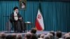 Iran's Supreme Leader Ayatollah Ali Khamenei speaks during a meeting with commanders and a group of members of the Islamic Revolutionary Guard Corps in Tehran on August 17, 2023. Office of the Iranian Supreme Leader/WANA (West Asia News Agency) via Reuters )