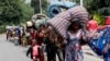 የኮንጎ ዲሞክራቲክ ሪፐብሊክ ነዋሪዎች ምሥራቃዊ ከተማ ጎማን ለቀቅ እየሸሹ