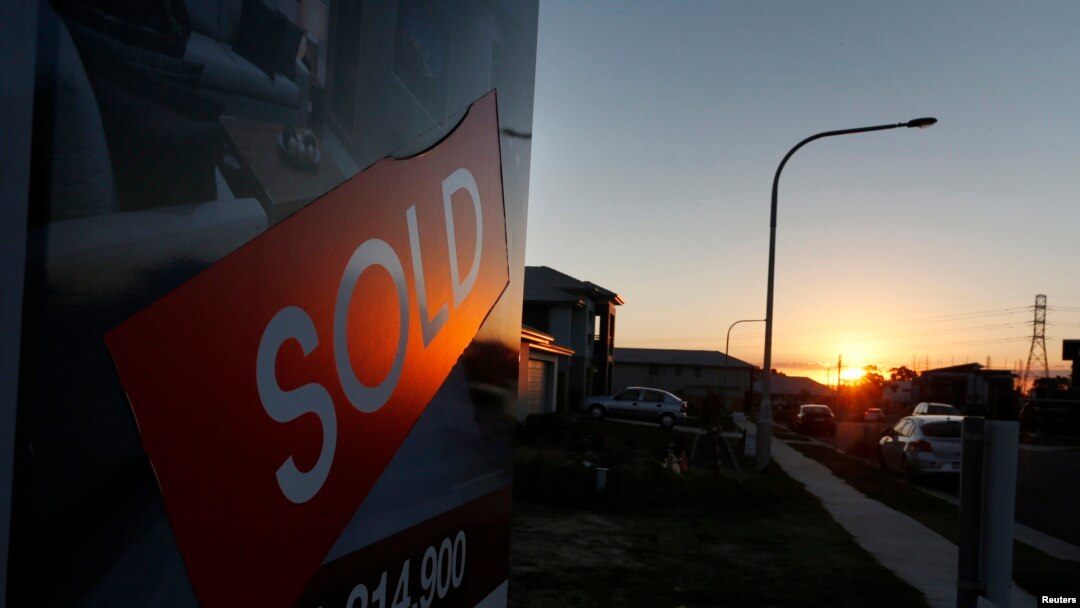FILE - New homes and land for sale are pictured in southern Sydney.